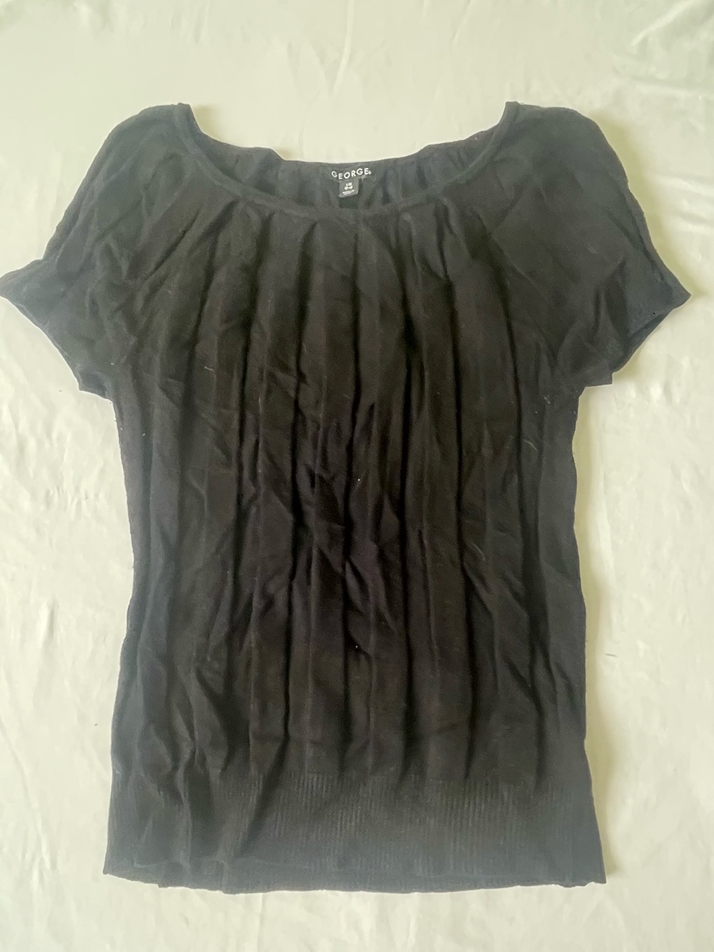 George Womens Top, Size Large Knit Short Sleeve, Round Neckline